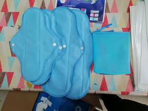 6 unids/set de almohadilla sanitaria reutilizable higiene menstrual saneamiento confianza Kit lavable orgánico Polar forro período almohadilla traje - Product Image 5