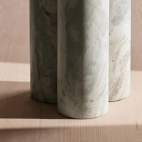 Table basse Wish Stone, nouveau design tendance, table ronde en marbre blanc, table d'appoint moderne pour salon, table basse en marbre