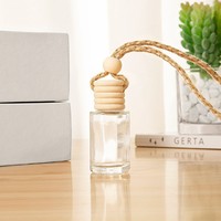 Diffuseur de parfum cylindrique de haute qualité pour voiture, flacon avec bouchon couronne, 10 ml, en verre sérigraphié pour parfum