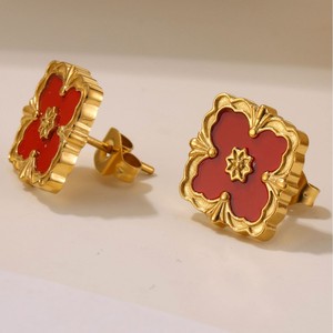 Bracciale GK in acciaio inossidabile con <span class=keywords><strong>quadrifoglio</strong></span> e 5 fiori, placcato 18k, artigianale, retrò, con diamanti. - Product Image 5