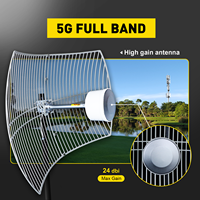 Antena Parabola Seluler Jarak Jauh SUNCOMM AN-Q38 698-3800Mhz 24dBi 4G 5G Pita Frekuensi Luar Ruangan 2*2 MIMO Antena Arah
