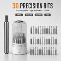 Kit de tournevis 30-en-1 en gros, kit d'outils de réparation de précision personnalisé OEM avec embouts CRV, manche en aluminium, direct usine, ROHS