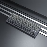 2026 Gamers Three-Mode Mechanical Wireless Gaming Keyboard S87 RGB Backlit Programmable Keys Anti-Ghosting North-Facing White