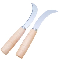 Couteau courbé en bois pour fruits, manche parfumé, multifonctionnel, écologique, pour la cuisine domestique, faucille courbée en bois