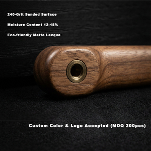 Poignées <span class=keywords><strong>de</strong></span> meubles en bois <span class=keywords><strong>de</strong></span> noyer massif pour armoire <span class=keywords><strong>de</strong></span> cuisine, commode et tiroirs <span class=keywords><strong>de</strong></span> style Japandi nordique - Product Image 3