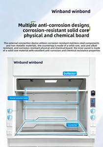 <span class=keywords><strong>Hotte</strong></span> à fumée moderne tout acier avec armoires pour laboratoire de chimie scolaire - Product Image 5