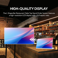 Écran tactile LCD numérique pour menu animé sur pied en forme de L pour restaurant, centre commercial, magasin de détail, vente en gros