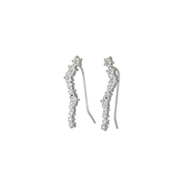 EZ196 Anting Zirkon Bintang Mode Desain Trendi Baru Perhiasan Perak Sterling Gaya Mewah