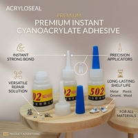 Colle liquide écologique 8g résistante à la chaleur 502 pour coller fortement divers matériaux et accessoires de menuiserie