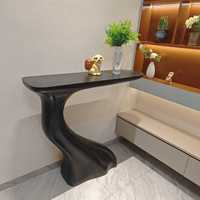 Console d'entrée moderne et élégante en pierre, table d'appoint de luxe pour la maison, la villa, le hall d'hôtel, le salon