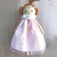 Nouveauté ODM Personnalisable Poupée en peluche noire super douce en peluche Robe de ballerine Cadeau pour filles Enfants Votre logo ajouté