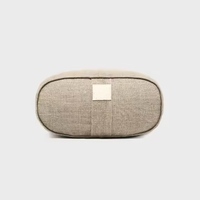 Coussin de méditation et de yoga rectangulaire portable haut de gamme avec logo personnalisé, garni de coton écologique et housse en lin pour le corps