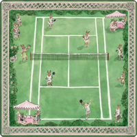 Tapis de Mahjong de Luxe Imperméable, Anti-Salissure, Antidérapant, Bordure Exquise, Style IP