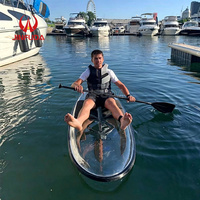 Vente d'usine : Planche de paddle transparente en PC pour la pêche, SUP Crystal, planche de paddle debout transparente