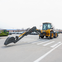 LTMG harga pabrik Cina mesin EPA penggali Backhoe Loader 2.5 Ton 4x4 Backhoe Loader dengan 6 in 1 Bucket
