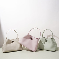 Sac à bandoulière minimaliste en cuir véritable 2026, motif litchi, décontracté, avec deux sangles, polyvalent pour femme