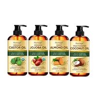 Huile de massage à la noix de coco fractionnée pour salon SPA, 473 ml, flacon pompe, vente en gros, OEM, ODM