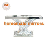 Console miroir glam bon marché populaire avec diamants concassés