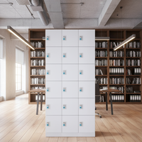 Casier de classe moderne pour école et bureau, 1/2/4 portes, avec portes grillagées, en plastique ABS, pour élèves du primaire, bureau à domicile, structure KD