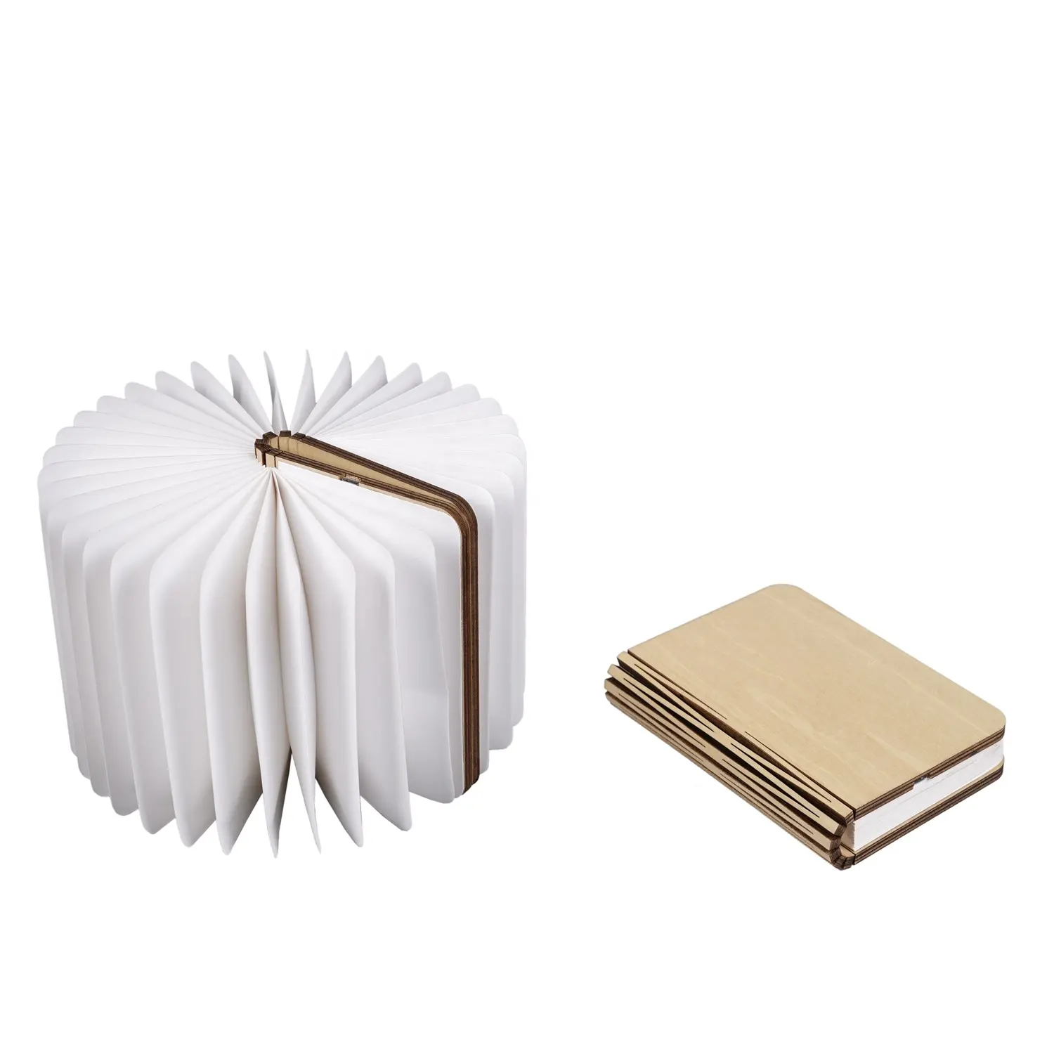 Creative Magnetic Wooden Folding Night Reading Book Shaped Light Custom Portable Led Book Lamp