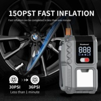 Démarreur de secours Purehood S300 haute performance 27000mAh avec pompe à air intégrée 4000A, pinces intelligentes Type-C pour voiture, camion, SUV