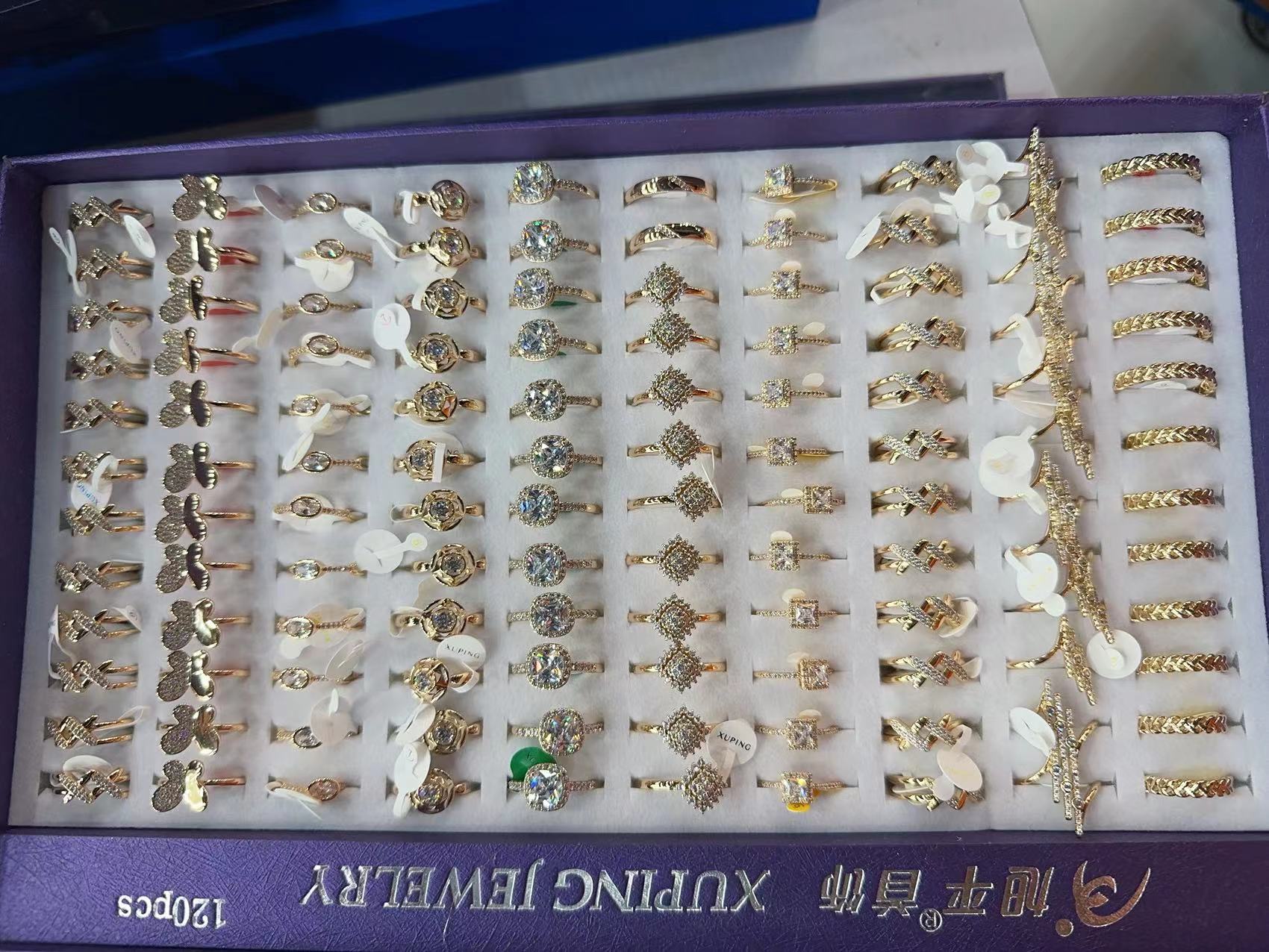 49 #18K plateó el anillo del tamaño de la mezcla