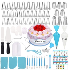 Stainless Steel Eco-Friendly Disposable Cake Mould Set with Icing Smoother and Spatula 1 Piece Dishwasher Safe - Product Image 1