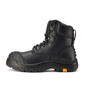 DFAK245 <b>Black</b> Leather <b>Work</b> <b>Boots</b> Waterproof Anti‑Slip Safety Footwear Outdoor Working Field Shoes - Product Image 5