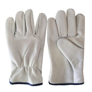White work gloves goat fur leather gloves warm for the winter's Safety gloves work - Product Image 1