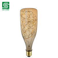 Ampoule LED à filament E27, dimmable, télécommande, capteur, lumière chaude, certifiée RoHS, verre rétro, décorative, résidentielle, hôtel