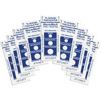 Étiquette autocollante en papier couché 10C WarmMark, indicateur de température et de temps d'expédition, pour la surveillance irréversible de l'exposition à la chaleur des vaccins et produits réfrigérés