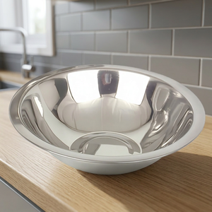 Multi-Purpose Polished Stainless Steel Bowl Anti-Slip Base Eco-Friendly for <b>Kitchen</b> <b>Prep</b> Pet Feeding Salad Serving-Bulk Supply - Product Image 2
