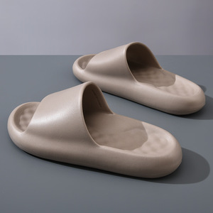 Zapatillas de verano para hombre, sandalias con suela gruesa de EVA, antideslizantes, con una sola correa, transpirables, para la playa, color marrón grisáceo, talla 40 45 - Product Image 3