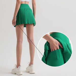 <span class=keywords><strong>2</strong></span>合1 Peakball运动服迷你百褶网球裙女式高尔夫舞蹈户外跑步穿侧袋可定制锻炼 - Product Image 1