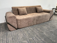 Canapé sectionnel trois places en microsuède turquoise, scellé sous vide, extensible, pour location ou dortoir, MOQ 1 pièce, style moderne
