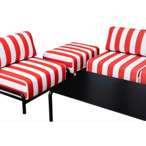 Modern 6-Piece Outdoor Steel Sofa Set with OLEFIN Cushions for Patio <b>Garden</b> Resort Contemporary Design Style - Product Image 5
