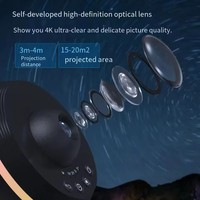 4K Ultra HD Universe Galaxy LED Projection Light 13 Pièces Dynamique Galaxy Meteor Chambre Atmosphère Lumière Cadeau Lumière