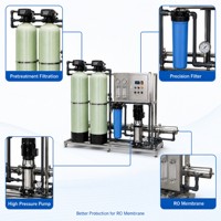 Système de traitement d'eau par osmose inverse monté sur châssis de 500 LPH pour la purification de l'eau de puits