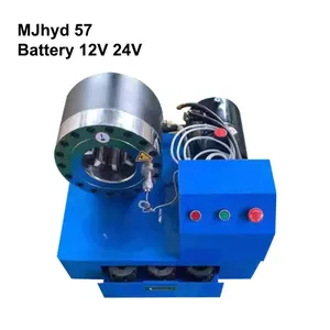 DC power factory price 12V 24V industrial used battery 1'' 110V 60HZ rubber hydraulic hose pipe crimping machine
