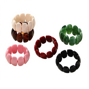 Decorative <b>Resin</b> Bangles Handmade Fashion Jewelry Bracelets for Women Gift Giving Party Wedding Wear Wholesale - Product Image 1