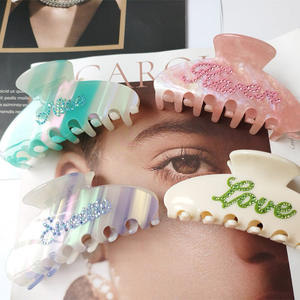 CANYUAN moda nuevo acetato letras pelo garra temperamento punto taladro garra clip personalizado personalización - Product Image 2