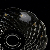 Bobeches de lustre en cristal avec broches dorées, bols en verre taillés à la machine de qualité supérieure, accessoires pour luminaires suspendus