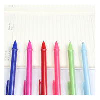 Nouveau stylo à roulettes transparent en tube coloré avec logo imprimé pour l'école et le bureau, vente en gros