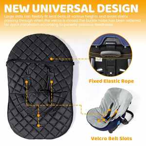 Sac de couchage chaud pour siège auto et poussette, couvre-pieds pour siège auto - Product Image 6