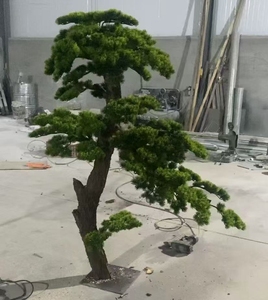 Pesan pabrik langsung pohon Cedar kustomisasi OEM & ODM Podocarpus besar luar ruangan dalam ruangan buatan Bonsai pohon pinus - Product Image 4