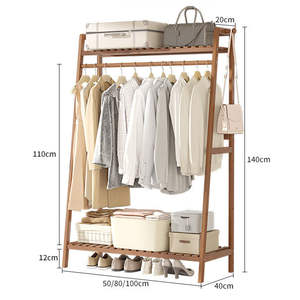 Organisateur de chaussures <span class=keywords><strong>en</strong></span> bambou bien organisé, design robuste à quatre niveaux, étagère de rangement, étagère supérieure, porte-boissons - Product Image 6