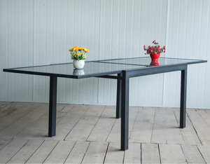 Aluminium <strong>Outdoor</strong> <strong>Extendable</strong> Metal Patio <strong>Dining</strong> <strong>Table</strong> <strong>Outdoor</strong> with Two Layers Symmetrical - Product Image 4