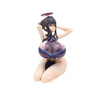 Figurine GK de Yue Liyin en Cheongsam, pose accroupie, sexy et voluptueuse, pour présentation de bureau, tendance, en boîte