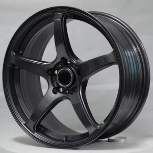 Cerchi Sportivi da 18 Pollici Nero Opaco, Cerchioni con Bordo 5x100-120, Aros 5 Hoyos per Auto ET 30-38 Jantes - Product Image 4