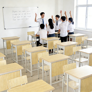 Meubles scolaires économiques et durables en gros |   Ensembles de chaises de bureau individuelles pour <span class=keywords><strong>les</strong></span> écoles primaires et secondaires - Product Image 3